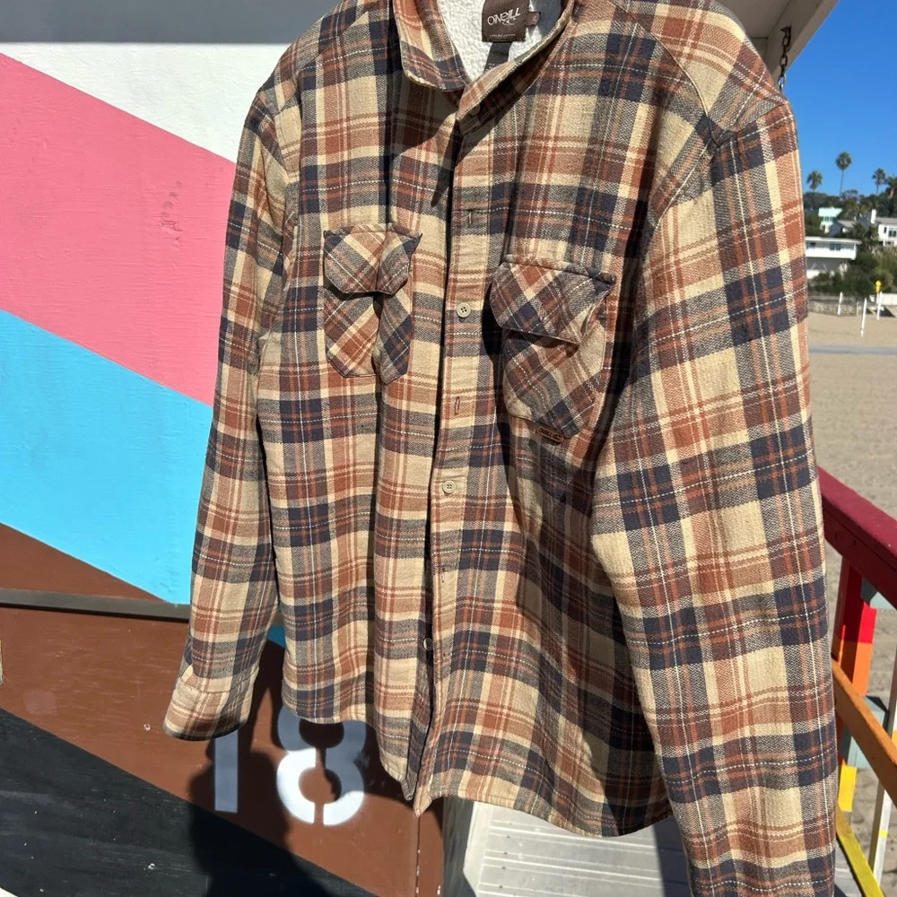 O'Neill Men's Multi-Color Plaid Shirt Jacket - Picture 10 of 13